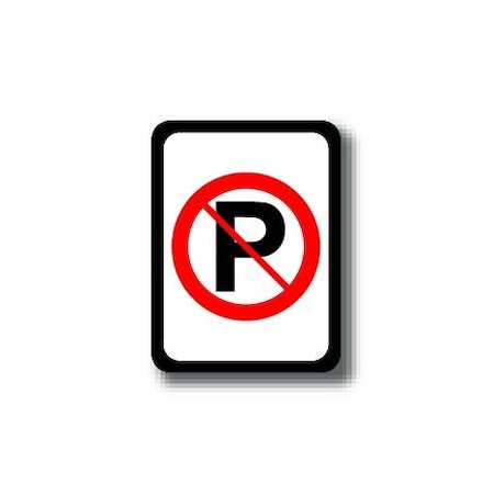 Ergomat 12in x 9in RECTANGLE SIGNS - NO PARKING DSV-SIGN 108 #2315 -UEN